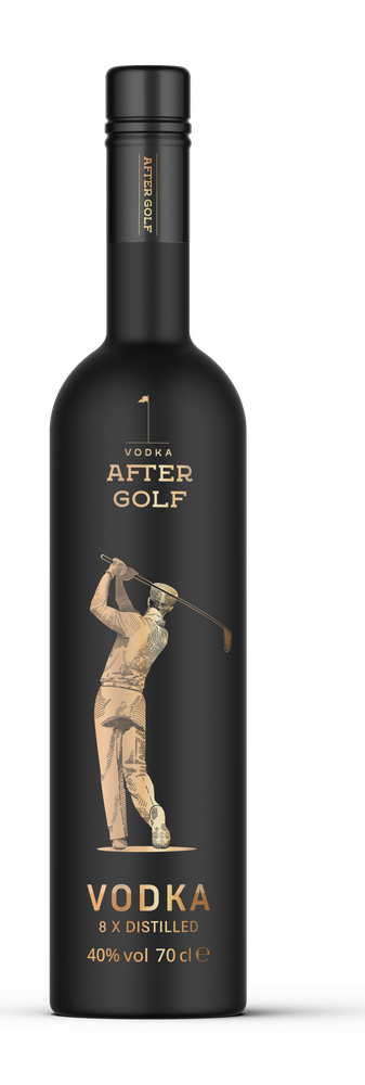Vodka After Golf - butelka czarna, Made in Moldavia