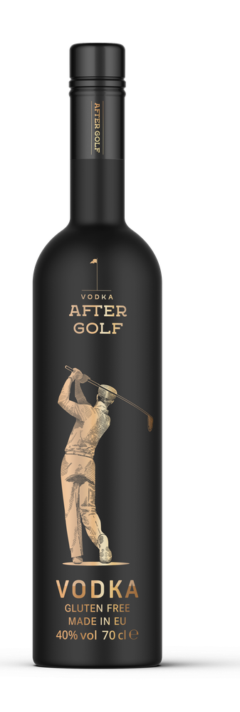 Vodka After Golf Bezglutenowa - butelka czarna, Made in Poland