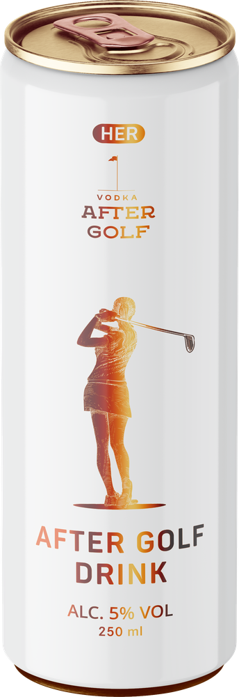 Drink After Golf - biała puszka, edycja Her, 5% alkoholu, 250 ml