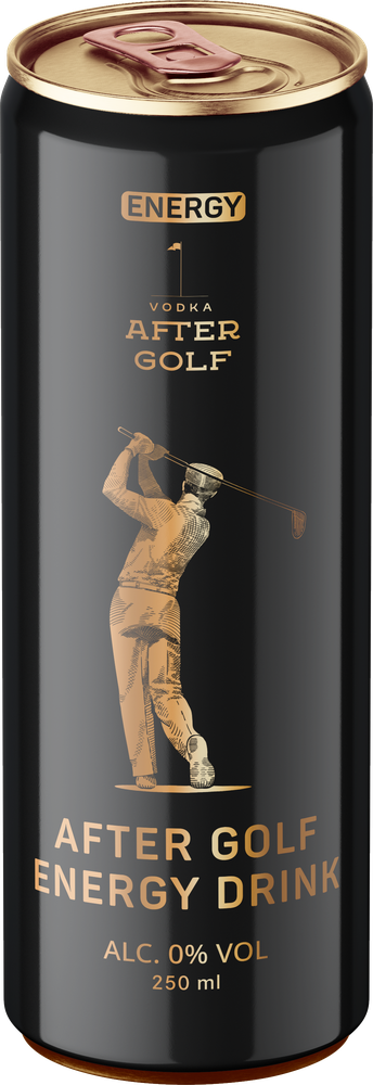 Golf Energy Drink - czarna puszka, napój energetyczny bez alkoholu, 250 ml